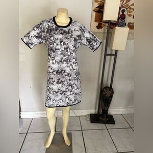 Escada Sport Monochrome Python Print Mini Dress Size 36